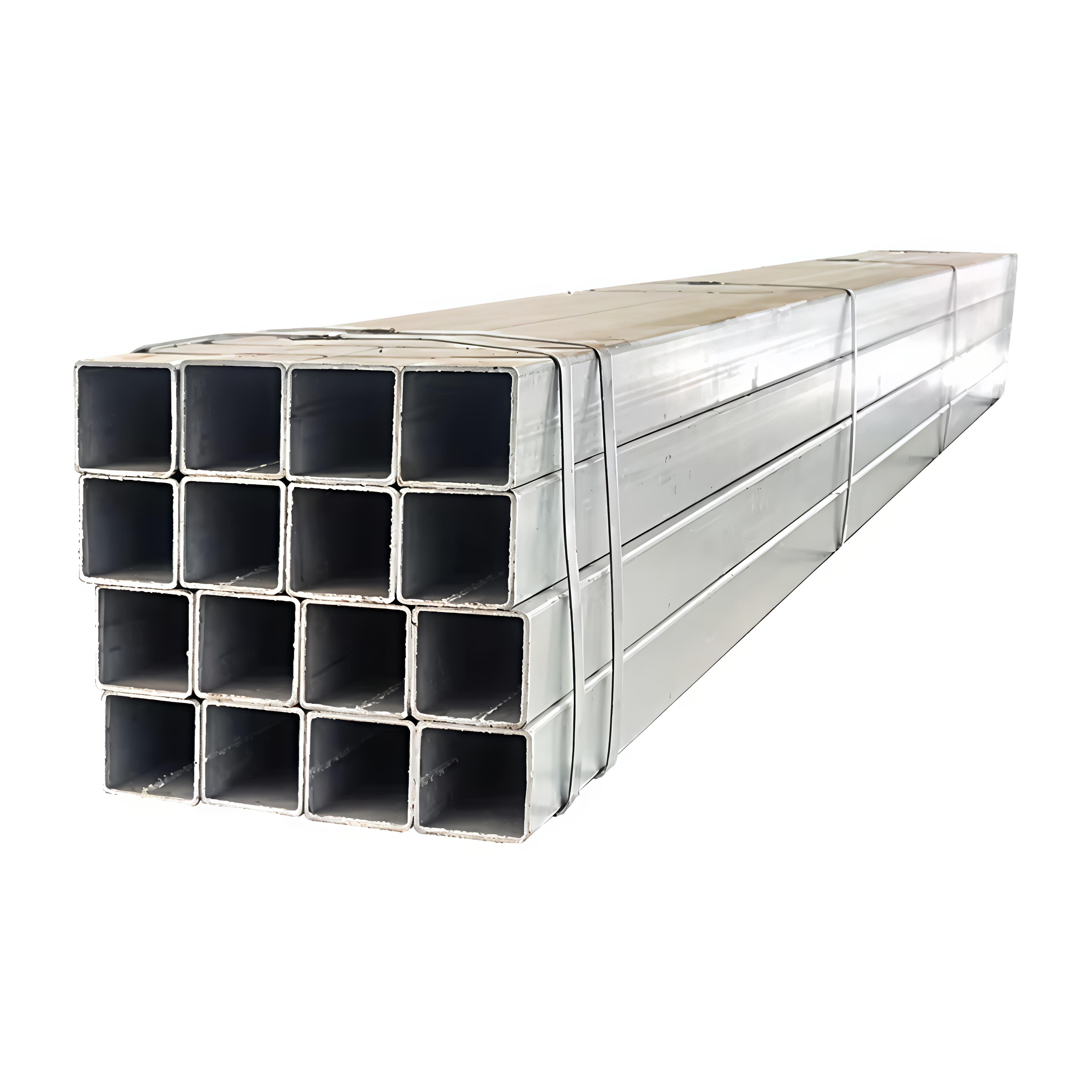 Экологически чистый и долговечный предпочтительный материал для строительства инфраструктуры углеродистой стали Q235, устойчивая к коррозии, оцинкованная квадратная трубка