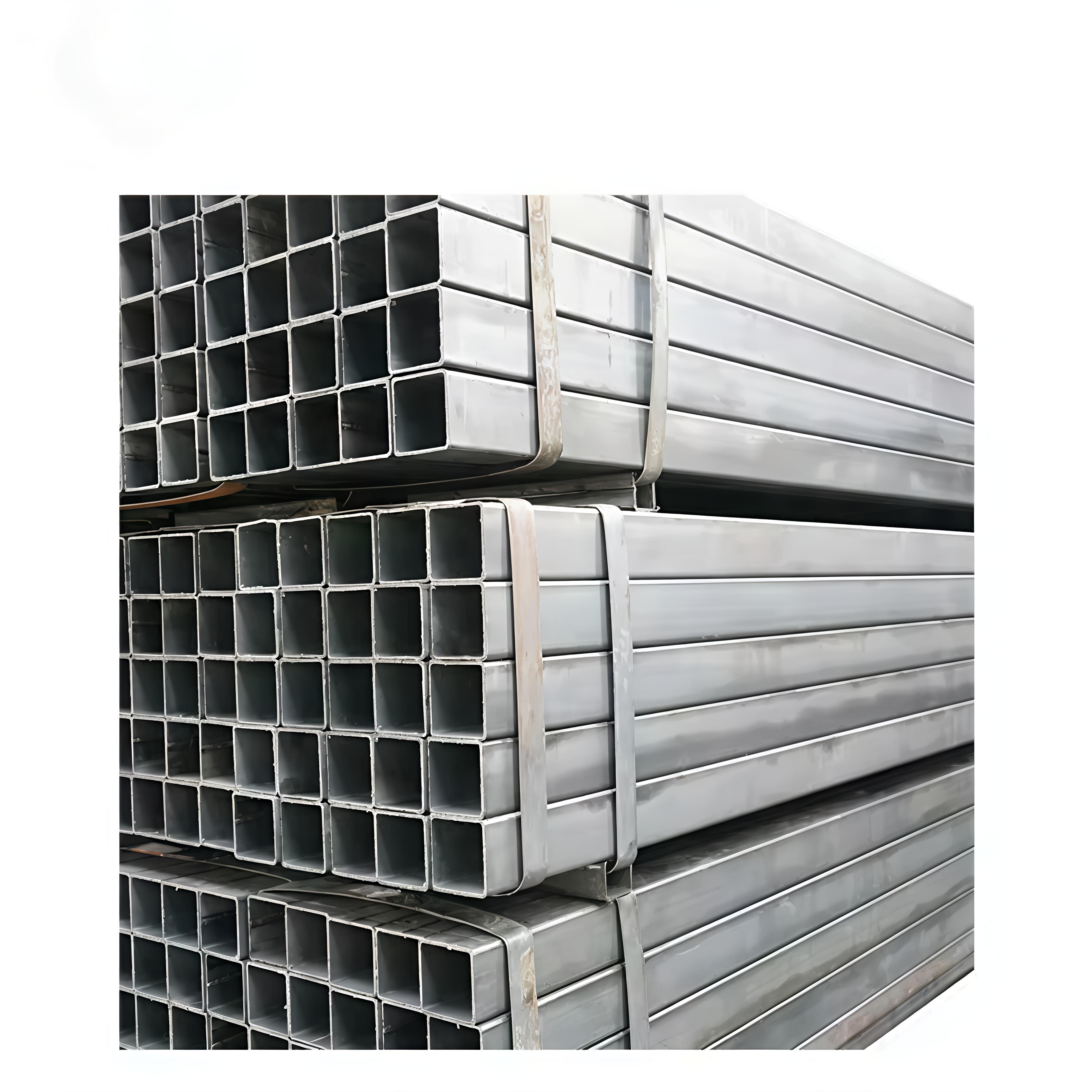 Экологически чистый и долговечный предпочтительный материал для строительства инфраструктуры углеродистой стали Q235, устойчивая к коррозии, оцинкованная квадратная трубка